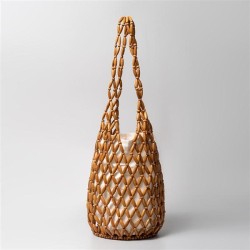 weave bag woman summer occidental style samll hollow bag portable Shoulder bag