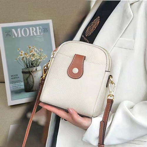 samll head layer Cowhide bag woman messenger  samll bag leisure woman bag multifunction coin Purse