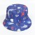 ( head circumference51-52CM)summer child Bucket hat  cartoon print Double surface belt man woman Shade sunscreen hat