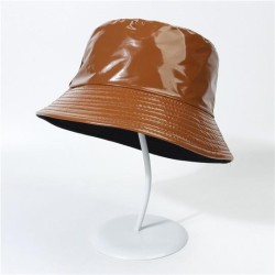 glossy material color Double surface Bucket hat woman  Outdoor sunscreen Shade..