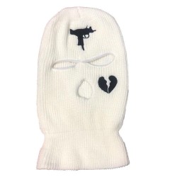 Winter three knitting embroidery woolen bag head man woman Outdoor wind surfac..