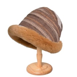  velvet Bucket hat Winter Outdoor wind warm velvet hat woman