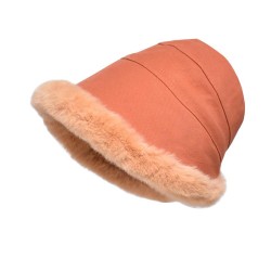 Winter hat woman velvet Bucket hat occidental style Outdoor wind warm