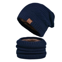 occidental style knitting man Winter velvet warm hat three hedging woolen
