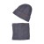 ( Navy blue)Winter Outdoor hat set velvet warm knitting woolen