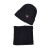 Winter velvet thick hat set warm woolen occidental style man knitting