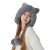 Winter big head retro velvet Bucket hat woman thick Imitation leather warm all-Purpose day
