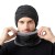 knitting hat man woman velvet eyes occidental style big head woolen lovers