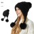 Autumn and Winter man hat double color square velvet knitting hat two lovers style