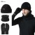Winter man woman knitting hat two big head twisted warm