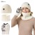 Winter man woman knitting hat two big head twisted warm