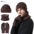 Winter man woman knitting hat two big head twisted warm