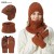 occidental style Autumn and Winter lovers style velvet warm hat gloves four