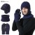 occidental style Autumn and Winter lovers style velvet warm hat gloves four