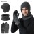 Winter velvet knitting hat touch screen gloves warm set man Outdoor woolen