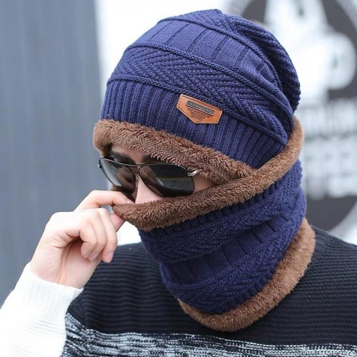 Autumn and Winter man hedging two warm knitting woolen Outdoor men hats