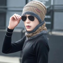 )hat woman Korean style woolen velvet hedging Outdoor wind warm knitting man