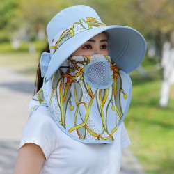 spring summer sunscreen hat woman  Outdoor Shade ultraviolet-proof sun hat  bi..