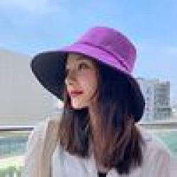  Double surface Bucket hat woman summer day Korean style sunscreen sun hat sum..