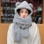 Autumn and Winter style samll hat gloves three velvet Double layer thick more warm