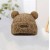 Autumn and Winter style samll hat gloves three velvet Double layer thick more warm