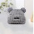 Autumn and Winter style samll hat gloves three velvet Double layer thick more warm