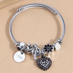 fashion conciseOL concise flash diamond love temperament lady bangle