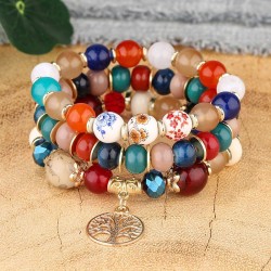 fashion noble wind concise Life tree multilayer temperament woman bracelet