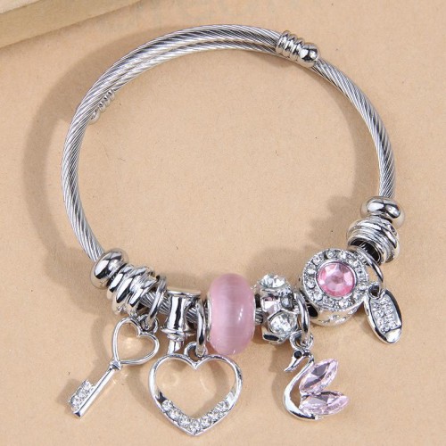 fashion conciseOL flash diamond swan love more pendant all-Purpose temperament woman bangle