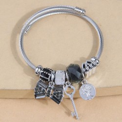 fashion conciseOL flash diamond bow key all-Purpose temperament woman bangle