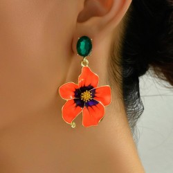 occidental style fashion concise flowers temperament woman earring