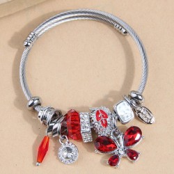 fashion conciseOL shine butterfly all-Purpose temperament woman bangle