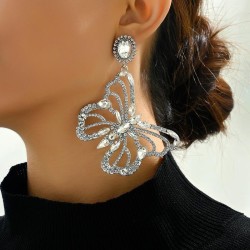 fashion medium style shine big butterfly exaggerating lady earring