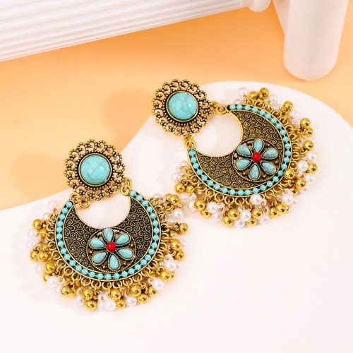 fashion medium noble wind flash diamond temperament exaggerating woman earring