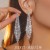 exaggerating personality tassel diamond earrings woman temperament long style fully-jewelled earring