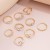 occidental style gold ring creative fashion loveove rhinestone ring set
