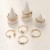 occidental style gold ring creative fashion loveove rhinestone ring set