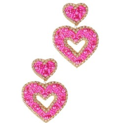 occidental style fresh sweet handmade Cloth hollow splice love earring all-Pur..