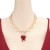 occidental style creative brief hollow love necklace  personality Peach heart chain wind cl