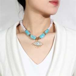 occidental style retro wind Alloy eyes pendant necklace  fashion personality h..