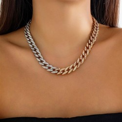 occidental style  fully-jewelled chain punknecklace  chain chain samll necklac..