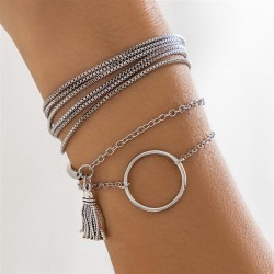 occidental style  punk wind chain multilayer bangle  geometry cirque all-Purpo..