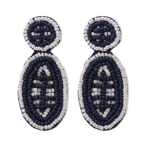 E Olives beads earrings  creative exaggerating sport wind handmade weave earring