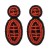 E Olives beads earrings  creative exaggerating sport wind handmade weave earring