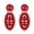 E Olives beads earrings  creative exaggerating sport wind handmade weave earring
