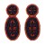 E Olives beads earrings  creative exaggerating sport wind handmade weave earring