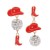 E occidental style fashion Cowboy wind earrings  creative asymmetry enamel pellet earring