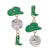 E occidental style fashion Cowboy wind earrings  creative asymmetry enamel pellet earring