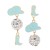 E occidental style fashion Cowboy wind earrings  creative asymmetry enamel pellet earring