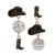 E occidental style fashion Cowboy wind earrings  creative asymmetry enamel pellet earring